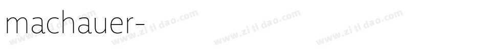 machauer字体转换