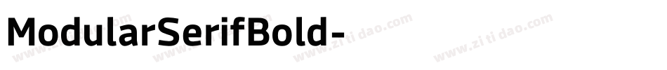 ModularSerifBold字体转换