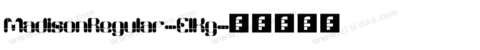 MadisonRegular-ElKg字体转换