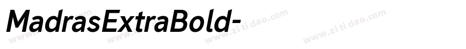 MadrasExtraBold字体转换