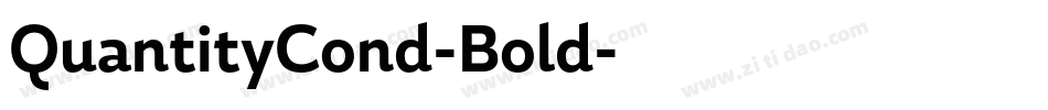 QuantityCond-Bold字体转换