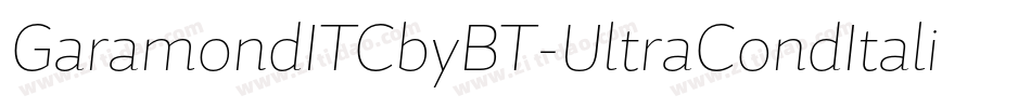 GaramondITCbyBT-UltraCondItalic字体转换