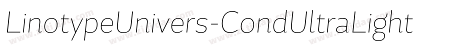LinotypeUnivers-CondUltraLightItalic字体转换