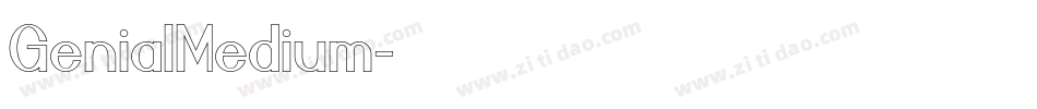 GenialMedium字体转换