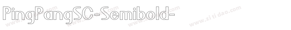 PingPangSC-Semibold字体转换