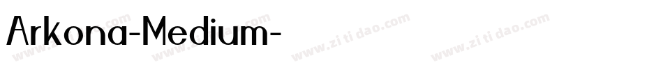 Arkona-Medium字体转换