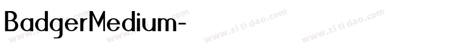 BadgerMedium字体转换