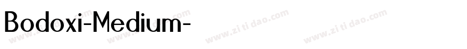 Bodoxi-Medium字体转换