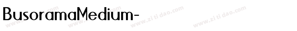 BusoramaMedium字体转换