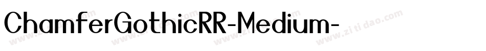 ChamferGothicRR-Medium字体转换