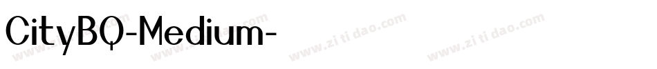 CityBQ-Medium字体转换