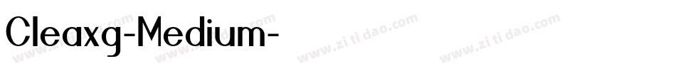 Cleaxg-Medium字体转换