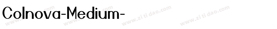 Colnova-Medium字体转换