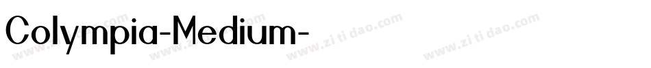 Colympia-Medium字体转换