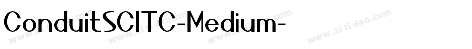 ConduitSCITC-Medium字体转换