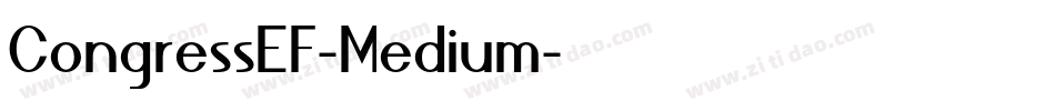 CongressEF-Medium字体转换