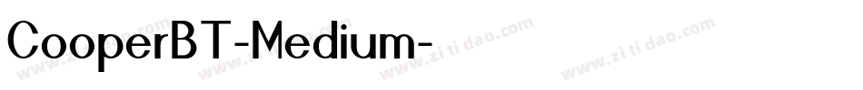 CooperBT-Medium字体转换