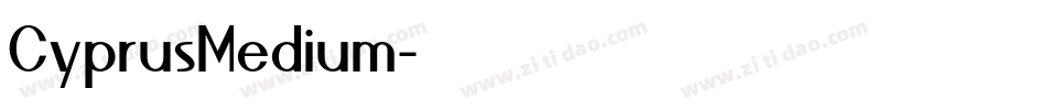 CyprusMedium字体转换