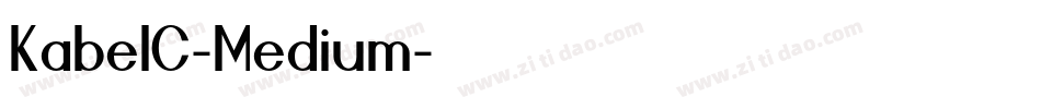 KabelC-Medium字体转换