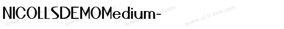 NICOLLSDEMOMedium字体转换