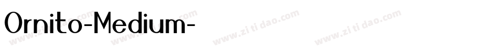 Ornito-Medium字体转换