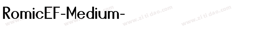 RomicEF-Medium字体转换