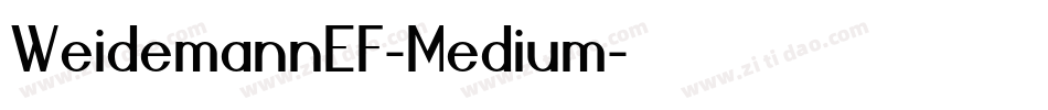 WeidemannEF-Medium字体转换