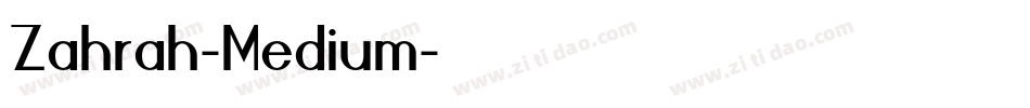 Zahrah-Medium字体转换