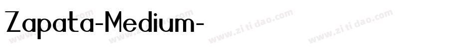 Zapata-Medium字体转换