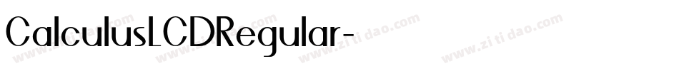 CalculusLCDRegular字体转换