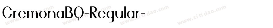 CremonaBQ-Regular字体转换