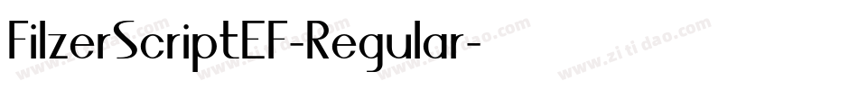 FilzerScriptEF-Regular字体转换
