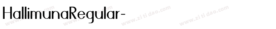 HallimunaRegular字体转换