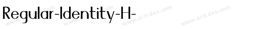 Regular-Identity-H字体转换
