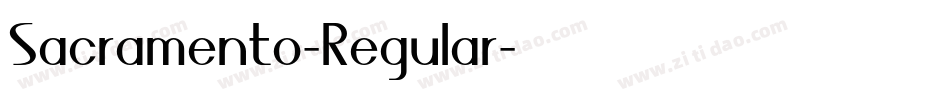 Sacramento-Regular字体转换