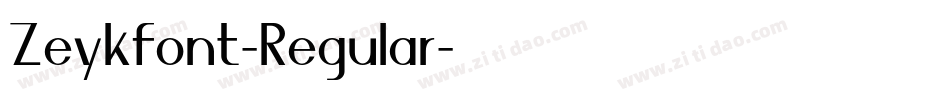 Zeykfont-Regular字体转换