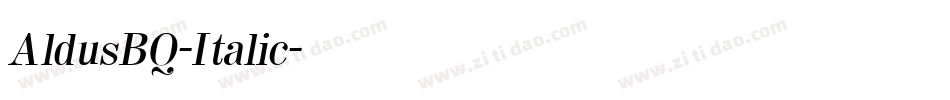 AldusBQ-Italic字体转换