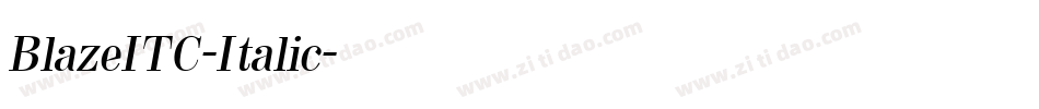 BlazeITC-Italic字体转换