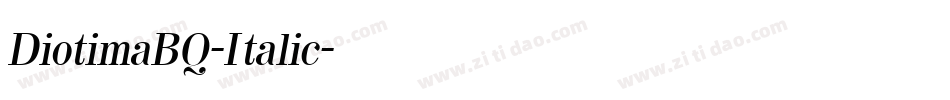 DiotimaBQ-Italic字体转换
