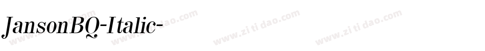 JansonBQ-Italic字体转换