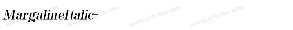 MargalineItalic字体转换
