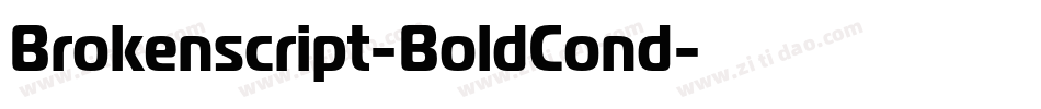 Brokenscript-BoldCond字体转换