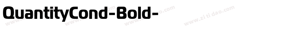 QuantityCond-Bold字体转换