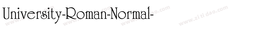 University-Roman-Normal字体转换