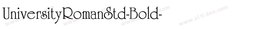UniversityRomanStd-Bold字体转换