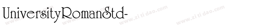 UniversityRomanStd字体转换