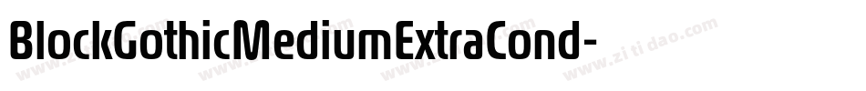 BlockGothicMediumExtraCond字体转换