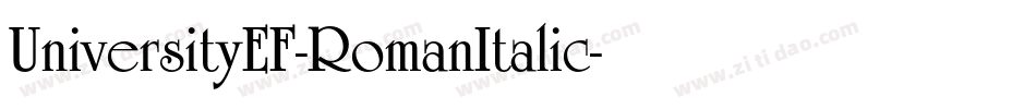 UniversityEF-RomanItalic字体转换