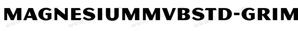 MagnesiumMVBStd-Grime字体转换