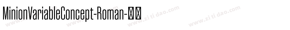 MinionVariableConcept-Roman字体转换